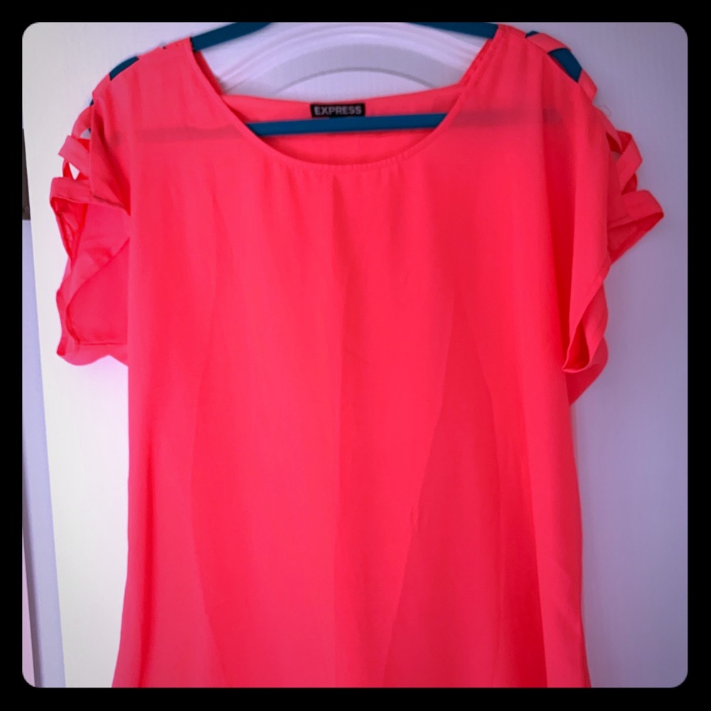 Express fluorescent pink shirt